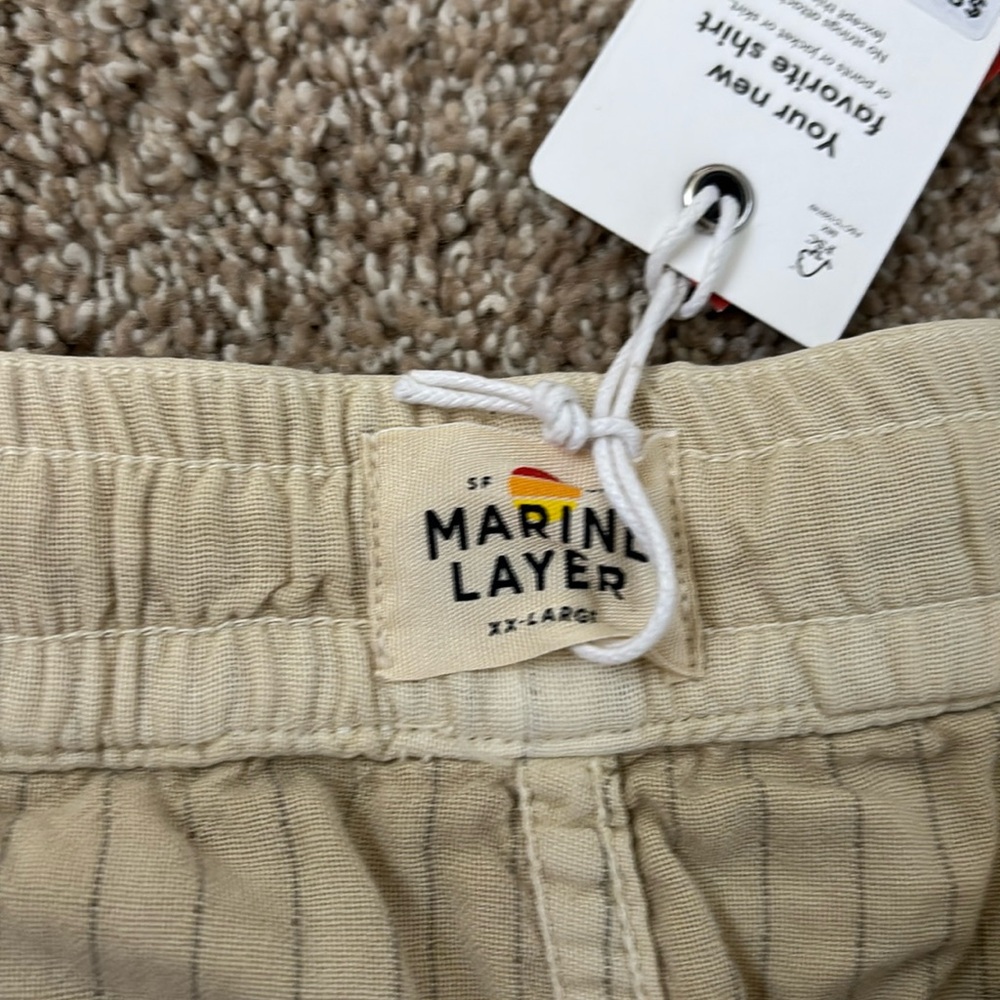 Marine Layer Saturday Beach Short Sand Neutral Men’s Size XXL NWT